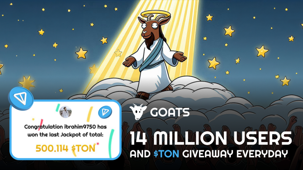 $GOATS: A Mini-Game Phenomenon, Massive Airdrop, Huge User Base, and Major $TON Rewards